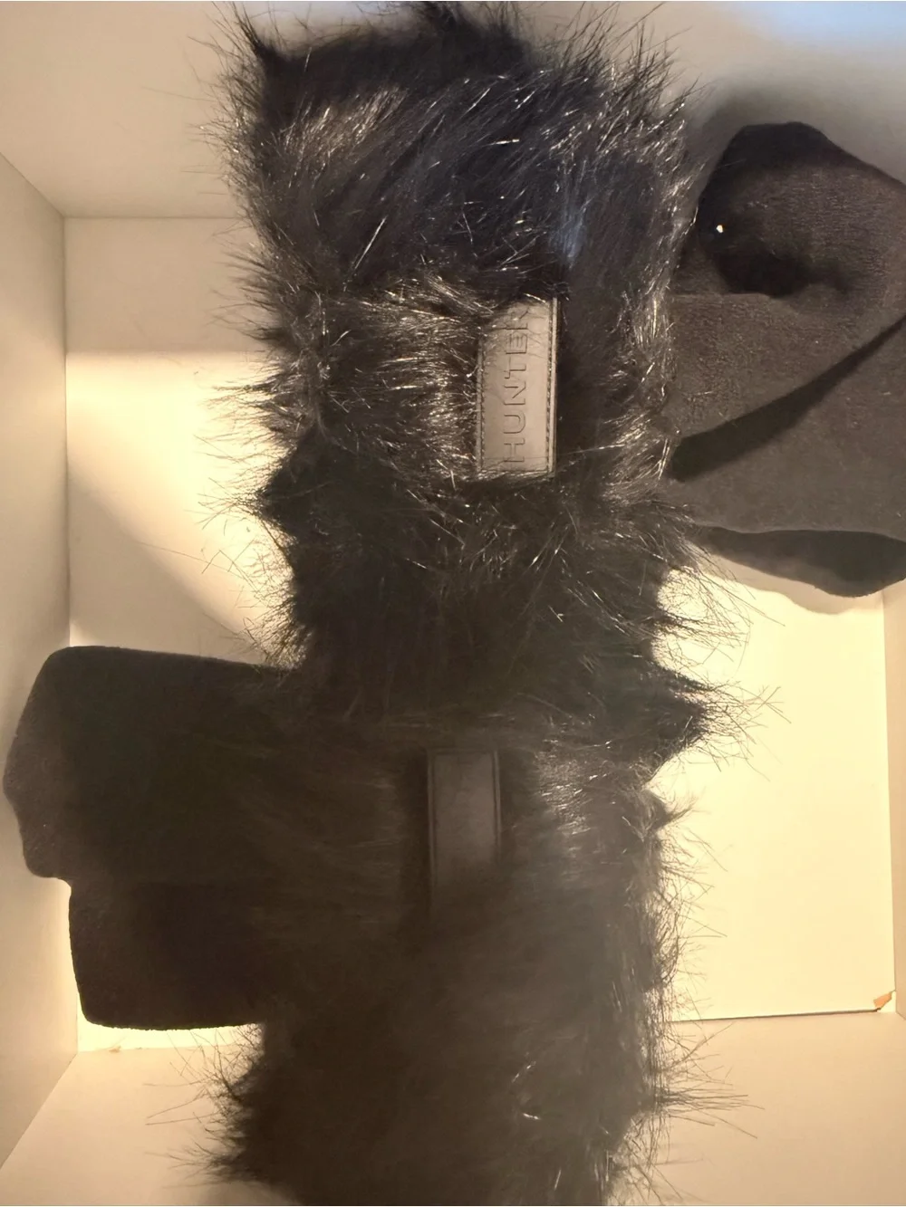 Hunter Tall Black Fur Boot Sock Women size M (shoe size 5 to 7)